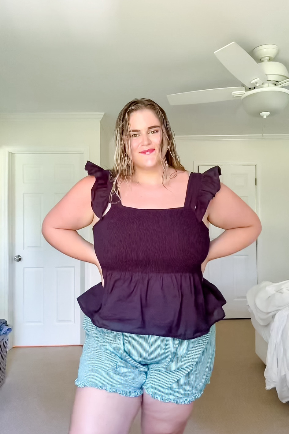 Top is from Carla Kiley Collection! Wearing a 2x in the top, 3x in shorts. 

#LTKStyleTip #LTKPlusSize #LTKFindsUnder50