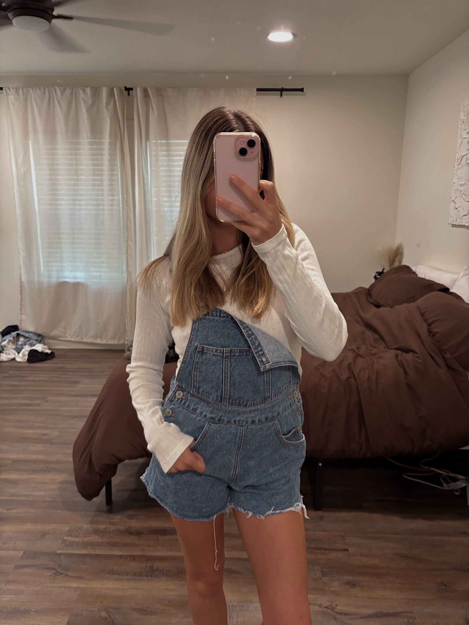 Denim overalls will always be a favorite 🤍 wearing mine with a simple long sleeve from Brandy Melville — easy, comfy, and cute for running errands or grabbing coffee in Austin.

#LTKU #LTKHalloween #LTKSeasonal