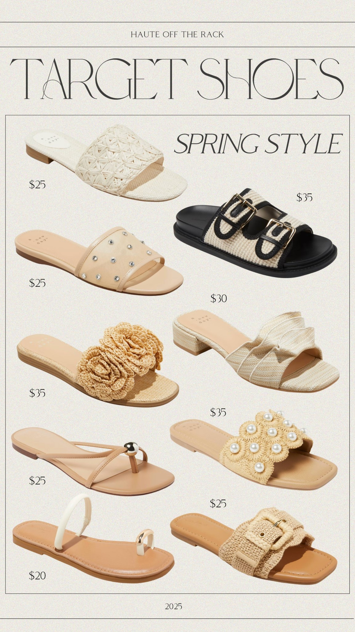 Spring style shoes on target all $35 and under!

#sandals #slides #springsandals #targetshoes #vacationoutfits #resortstyle

#LTKStyleTip #LTKSeasonal #LTKShoeCrush
