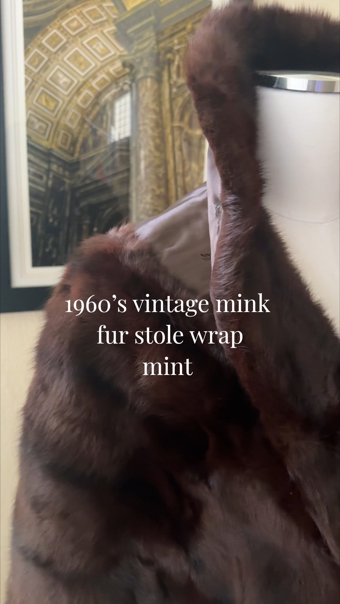 Vintage 1960s mink fur stole in deep dark brown, styled as an elegant wrap for modern wear. Ultra-soft, full, and sculptural with a luxe chinoiserie satin lining, this piece adds instant drama to evening looks, winter tailoring, and minimalist outfits. A timeless mid-century statement that feels both elevated and effortless.

#LTKValentine #LTKOver40 #LTKPetite