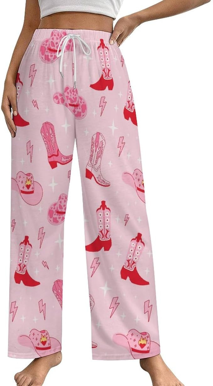 Cowboy Cowgirl Boots Women Pajama Pants Sleepwear Causal Bottoms Sleep Pants | Amazon (US)