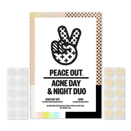 Peace Out Salicylic Acid Day & Night Duo is a set of original Acne Healing patches & sheer under-... | Ulta