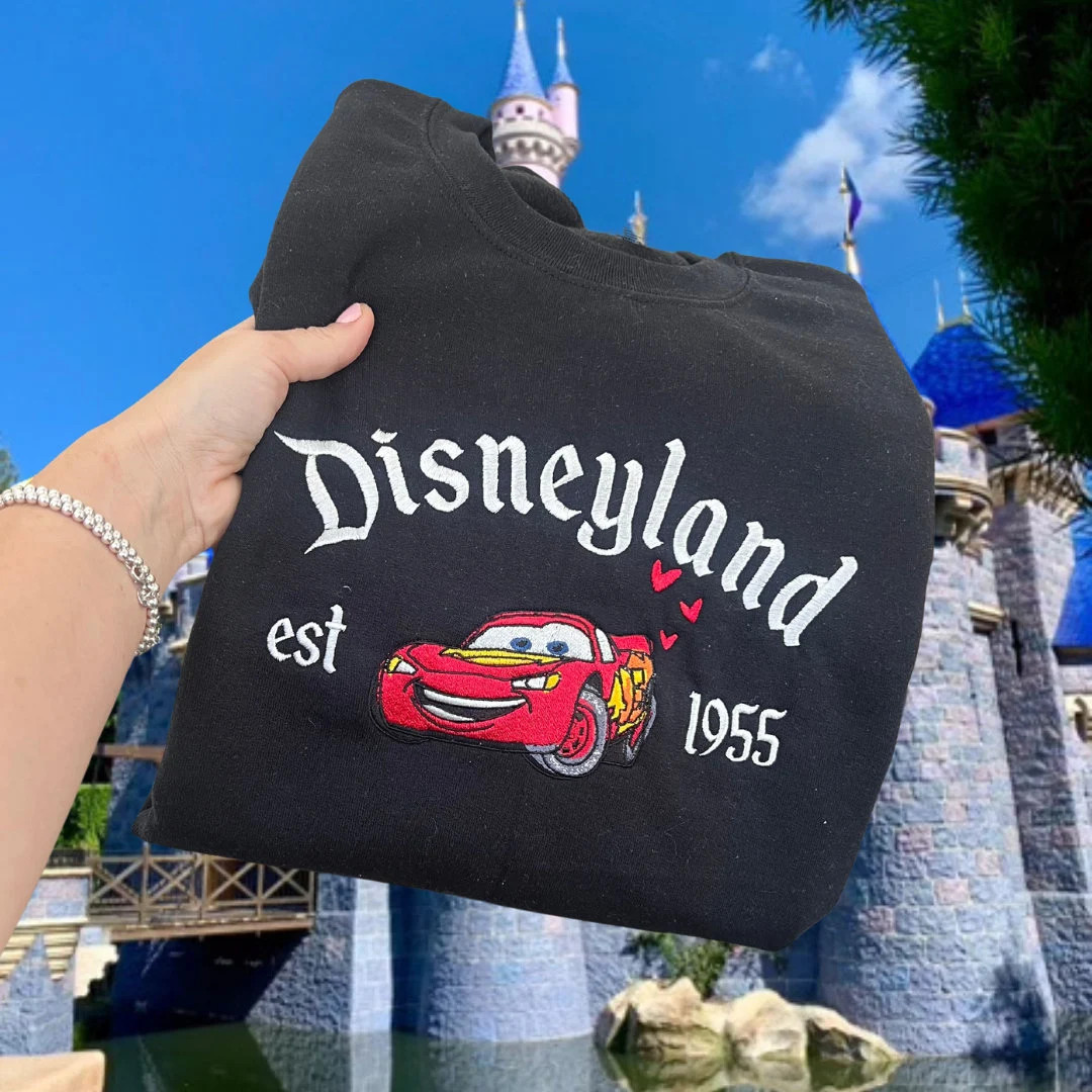 Cars Embroidered Sweatshirt, Disneyland Embroidered Sweater, Disneyland Sweatshirt, Disneyland Sh... | Etsy (Global)