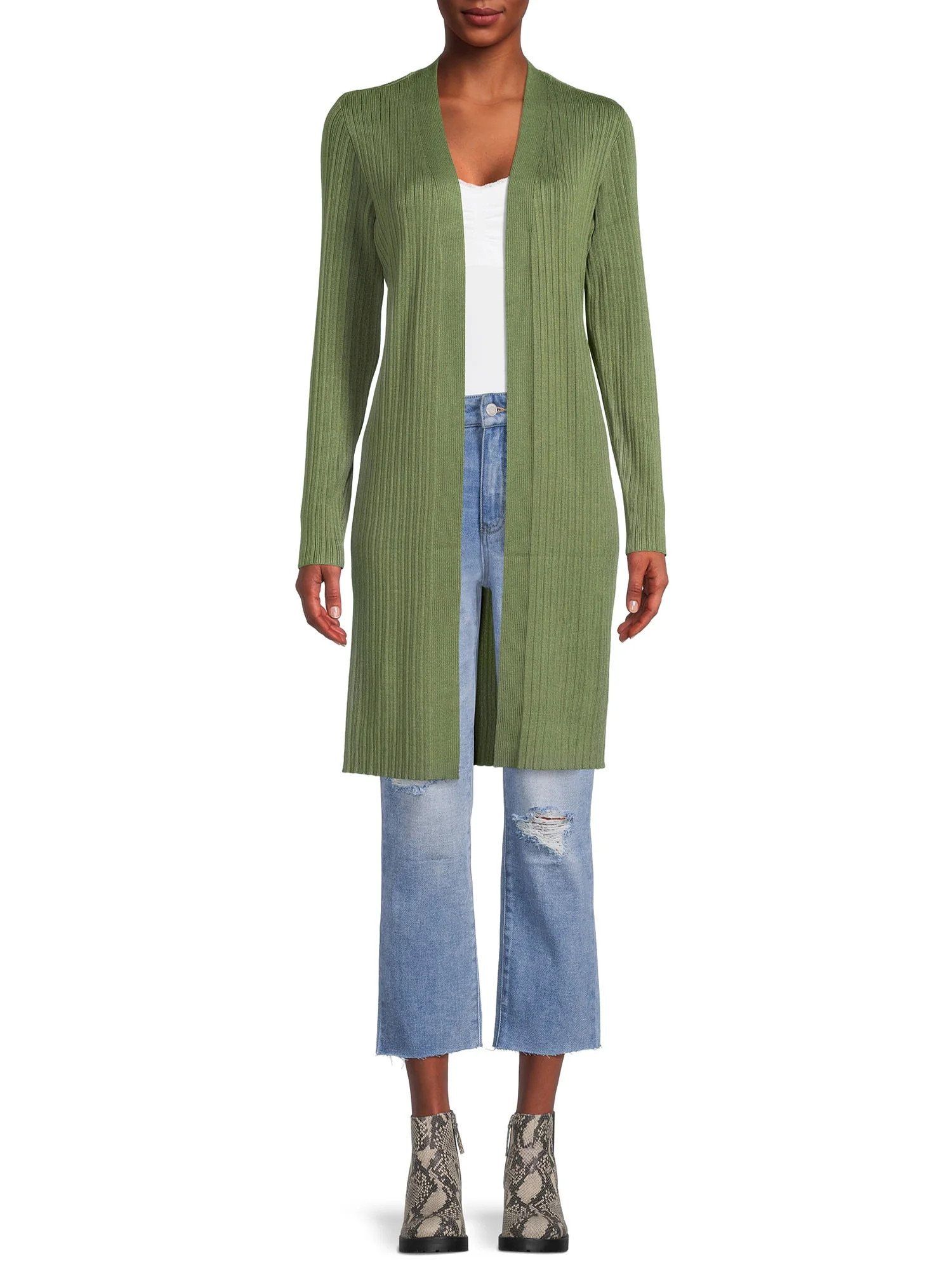 Time and Tru Women’s Ribbed Duster - Walmart.com | Walmart (US)