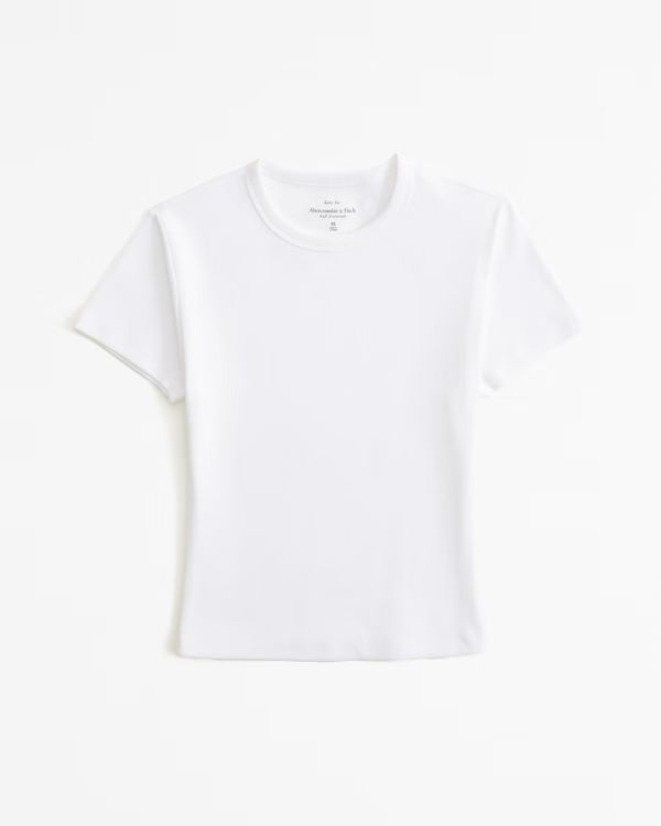 Women's Essential Rib Baby Tee | Women's New Arrivals | Abercrombie.com | Abercrombie & Fitch (US)