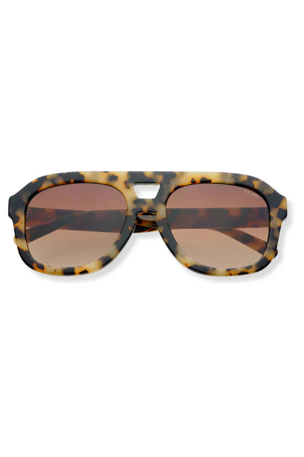 Freyrs Voyager Milky Tortoise Acetate Oversized Aviator Sunglasses | The Willow Tree