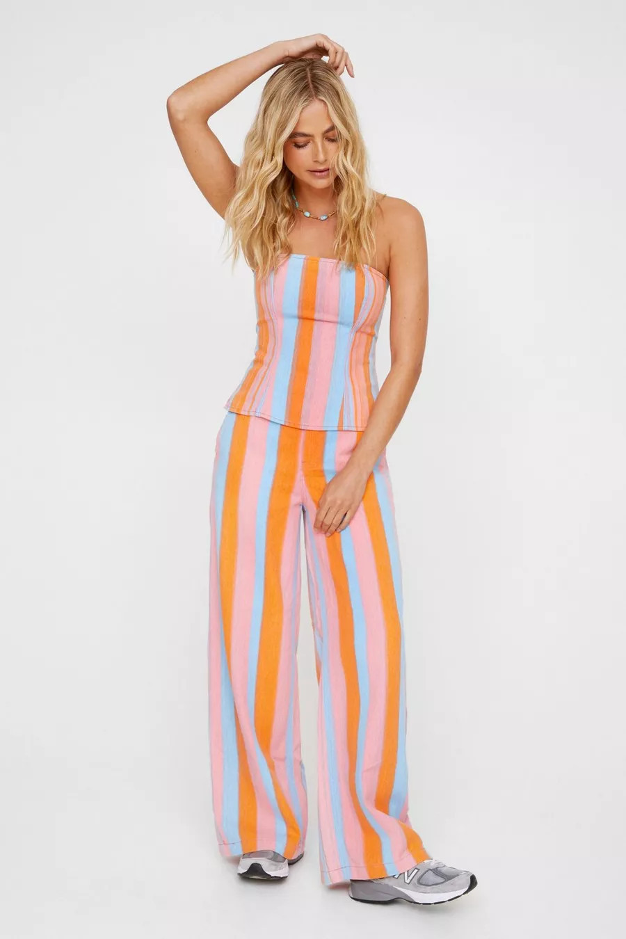 Twill Stripe Bandeau Top | Nasty Gal US
