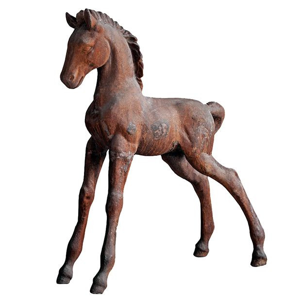 Primitive Farmhouse Cast Iron Pony Figure | Antique Farm House