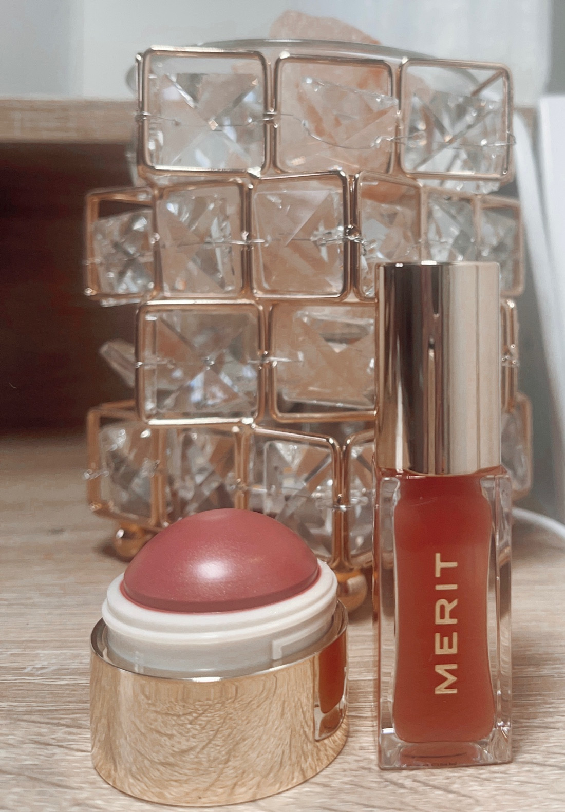 Crystal light and merit beauty gave items . 

#LTKhome #LTKU #LTKbeauty
