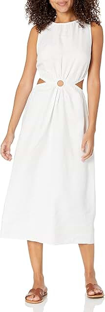 The Drop Women's Sade Linen Cutout Midi  | Amazon (CA)