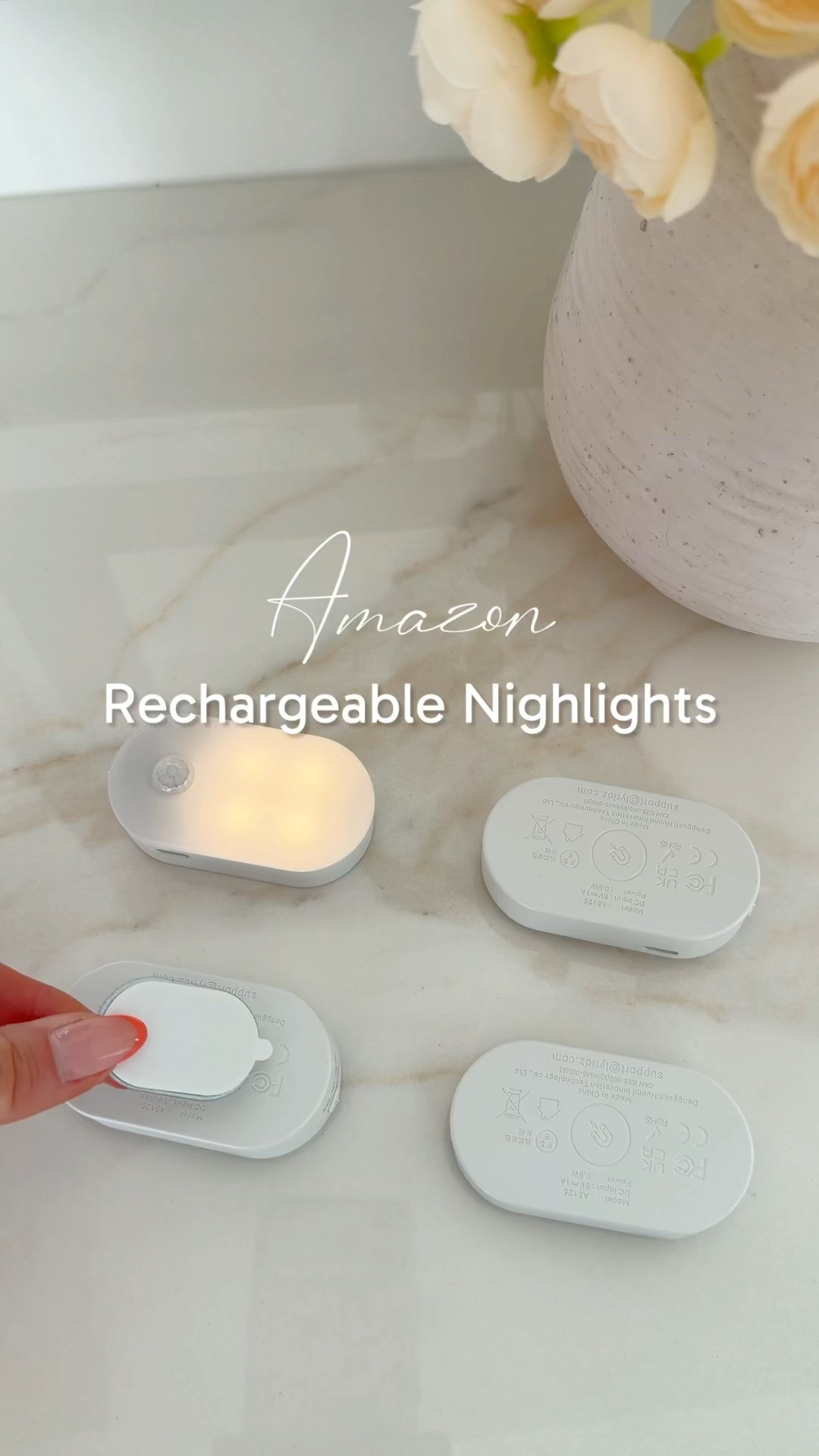 These motion sensor lights attach with adhesive, turn on automatically when you walk by, and are such an easy way to add soft ambient lighting to closets, hallways, bathrooms, or anywhere that could use a little extra light without any wiring. 

 #LTKHome