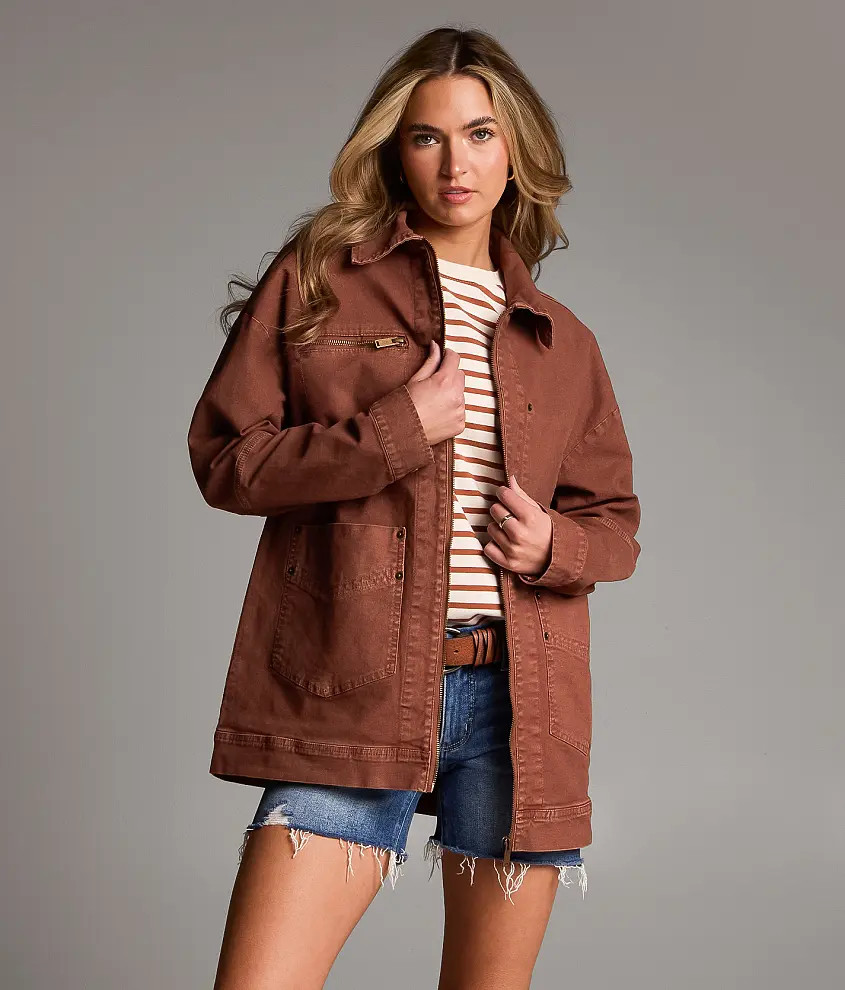 Denim Stretch Barn Jacket | Buckle