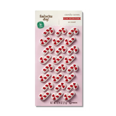 Holiday Candy Canes Icing Decorations - 24ct / 0.74oz - Favorite Day™ | Target