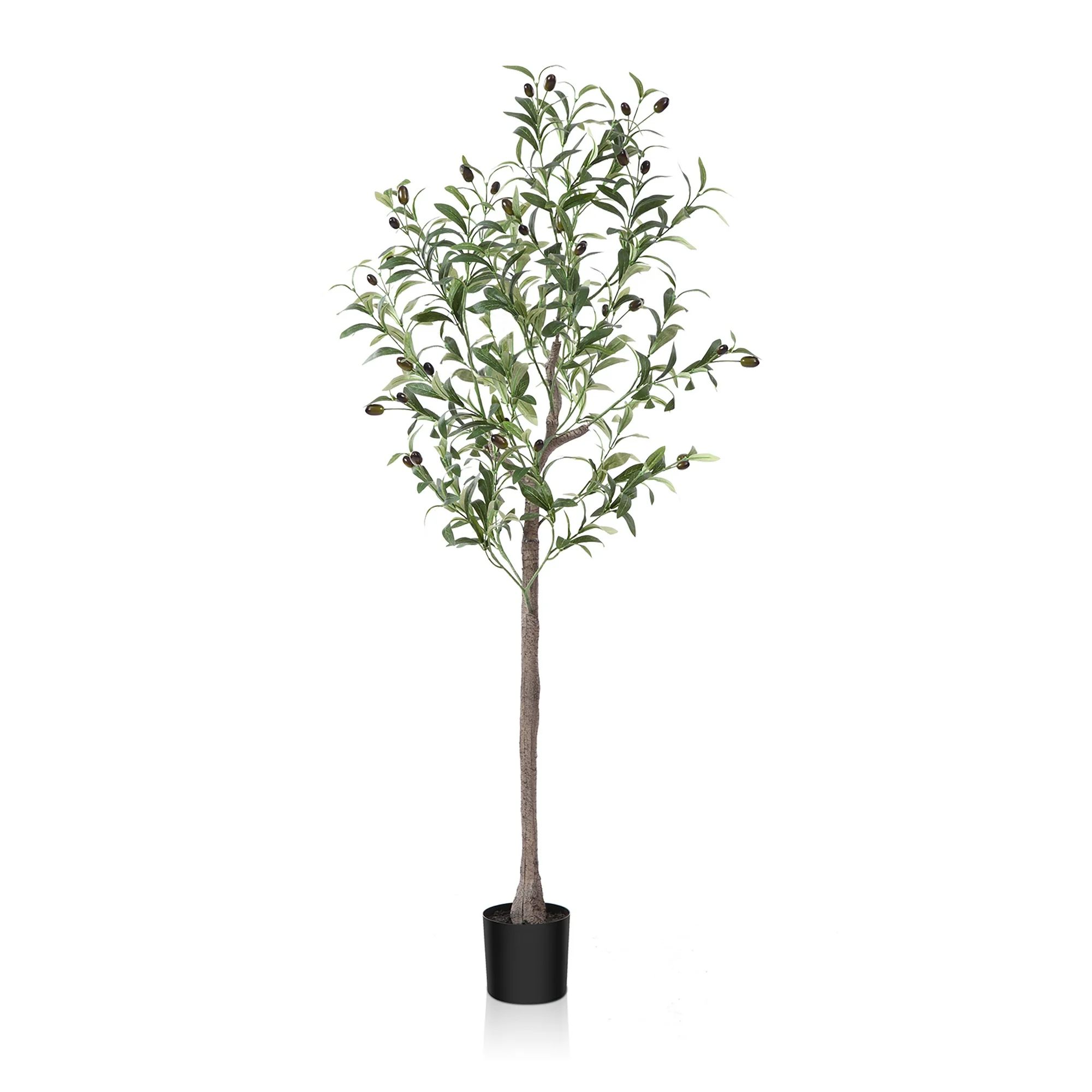 Artificial Olive Plants, 4 FT Fake Plastic Olive Tree, Pre Potted Faux Greenry Plant for Home Dec... | Walmart (US)