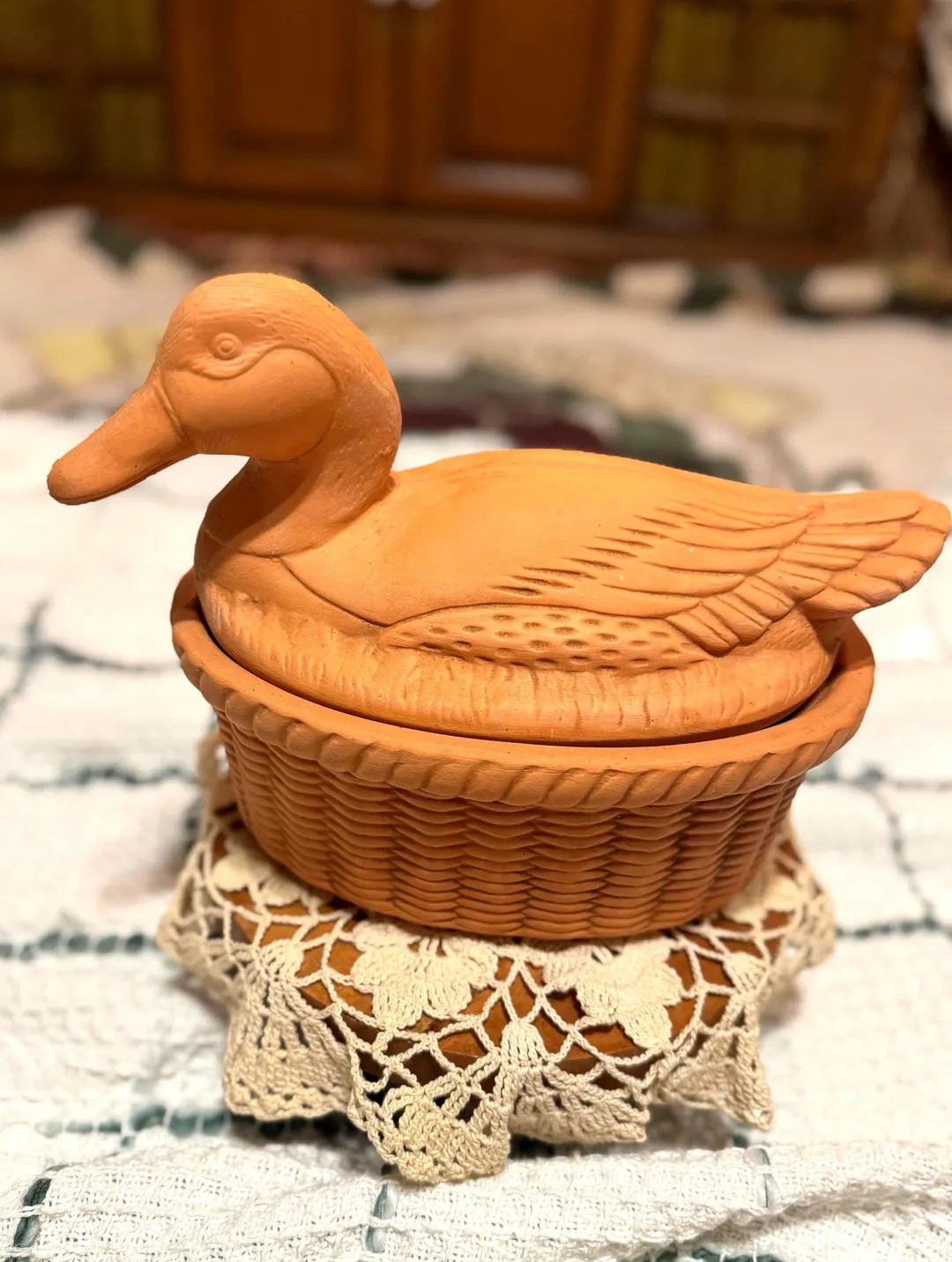 Vintage Terracotta Duck Tureen Covered Casserole Dish | Rustic Farmhouse Pottery Decor - Etsy | Etsy (US)