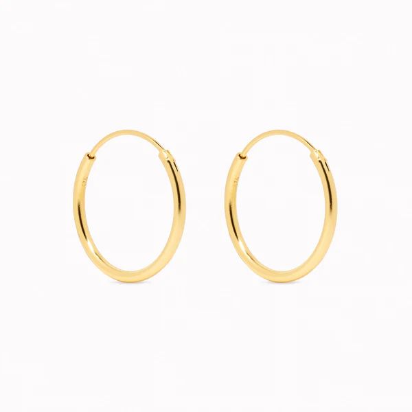 Gold Hoop Earrings 20mm - Rebecca | Linjer