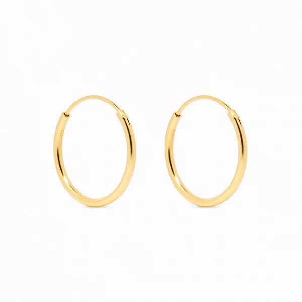 Gold Hoop Earrings 20mm - Rebecca | Linjer