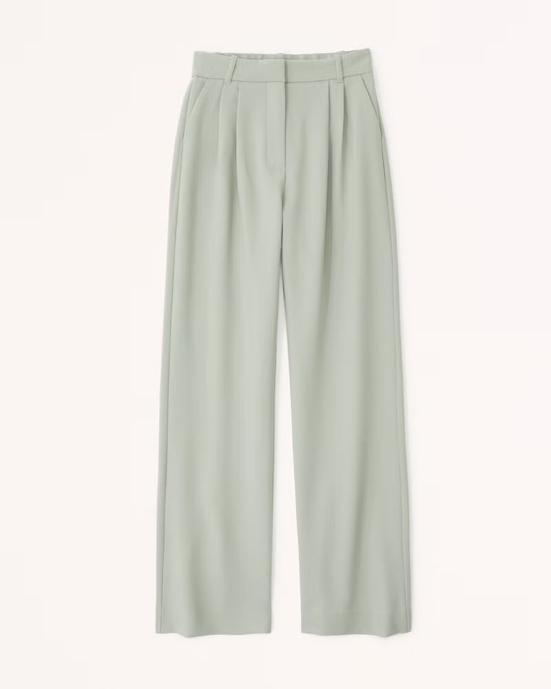 Curve Love A&F Sloane Tailored Pant | Abercrombie & Fitch (US)