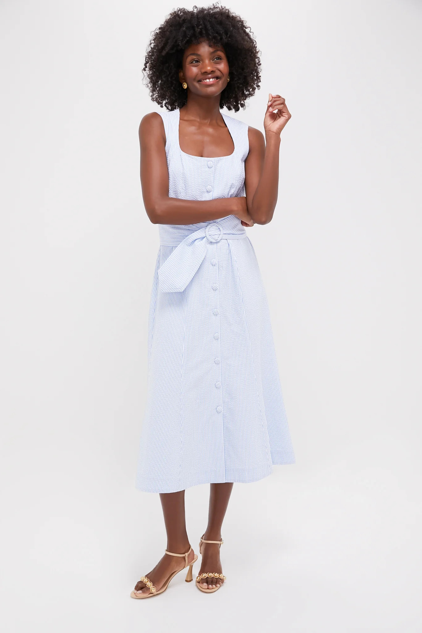 Blue Seersucker Delta Dress | Tuckernuck (US)