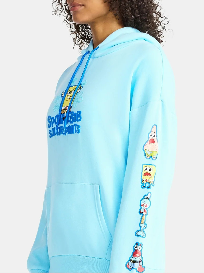 SpongeBob SquarePants Women's Front Back Graphic Hoodie Sweatshirt, Sizes XXS–XXL | Walmart (US)