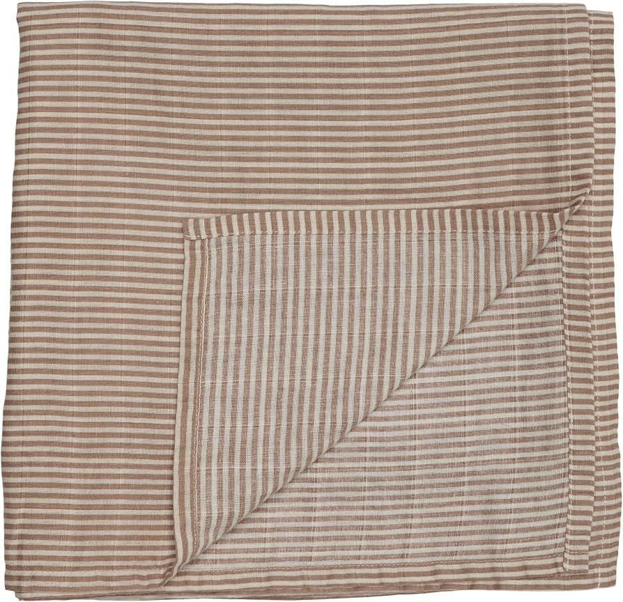 Swaddle - 100% Organic Cotton - Muslin Swaddle Blankets for Newborn, 47" x 47" (Natural Stripe) | Amazon (US)