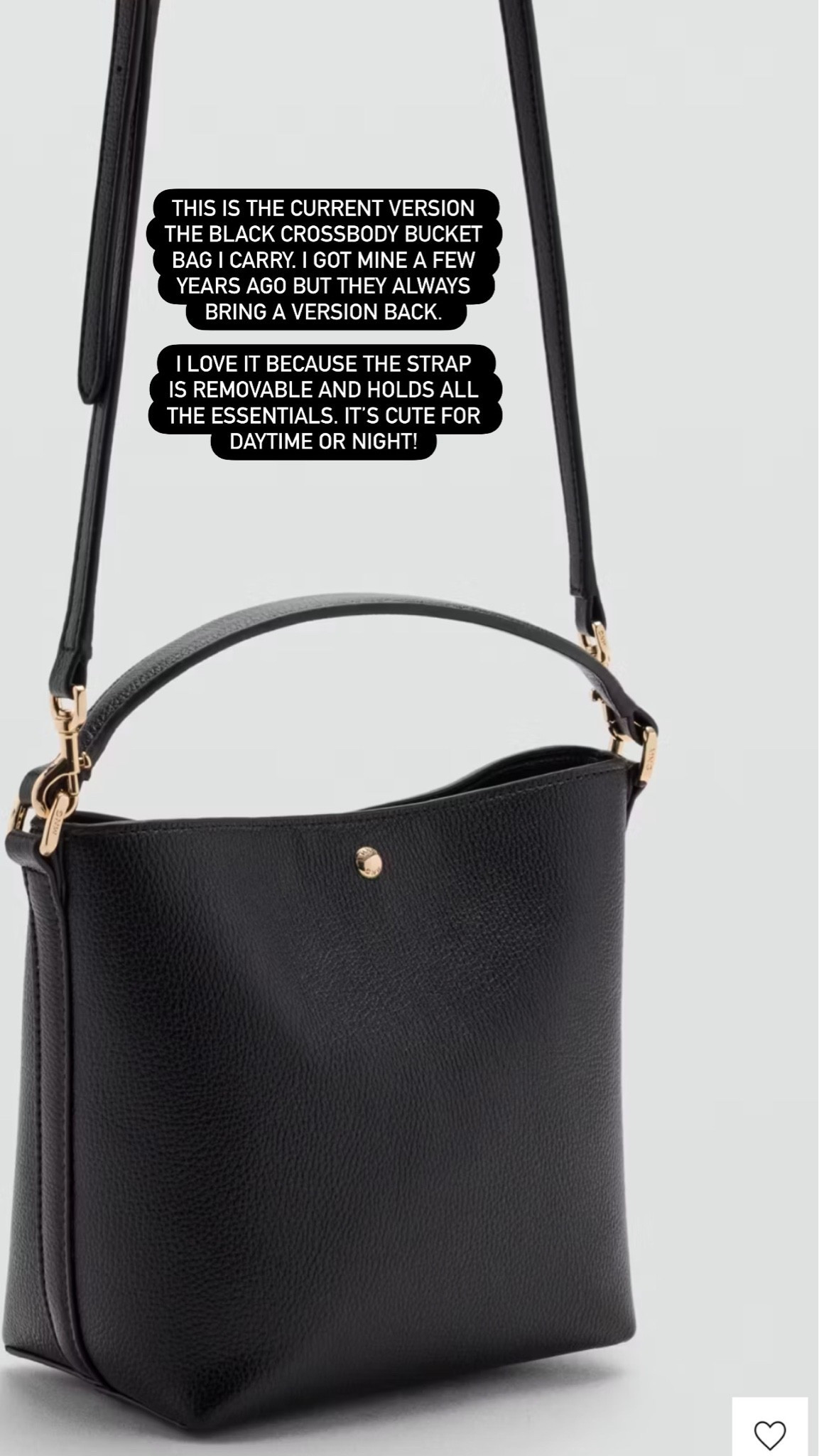 Love this little bucket bag for day or night!