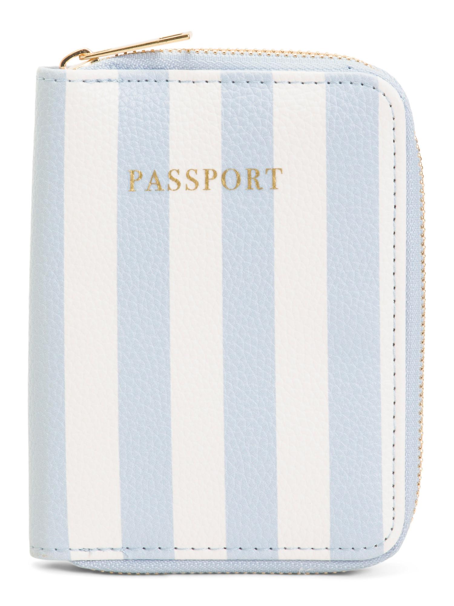 Leather Riviera Stripe Zip Around Rfid Passport Holder | TJ Maxx