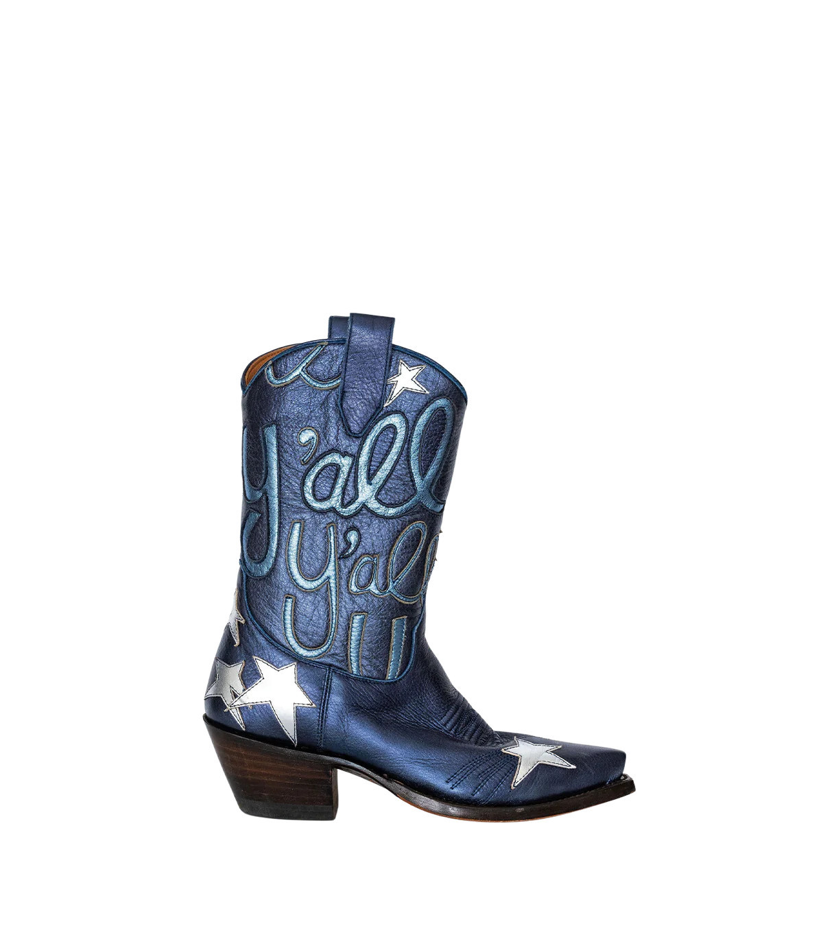 Sophie Metallic Navy | Luxury Fashion Women's Cowboy Boots | Miron Crosby | Miron Crosby