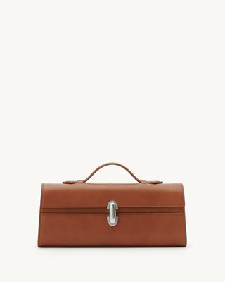 Slim Symmetry Pochette in Cognac Vintage Leather | Savette | Savette