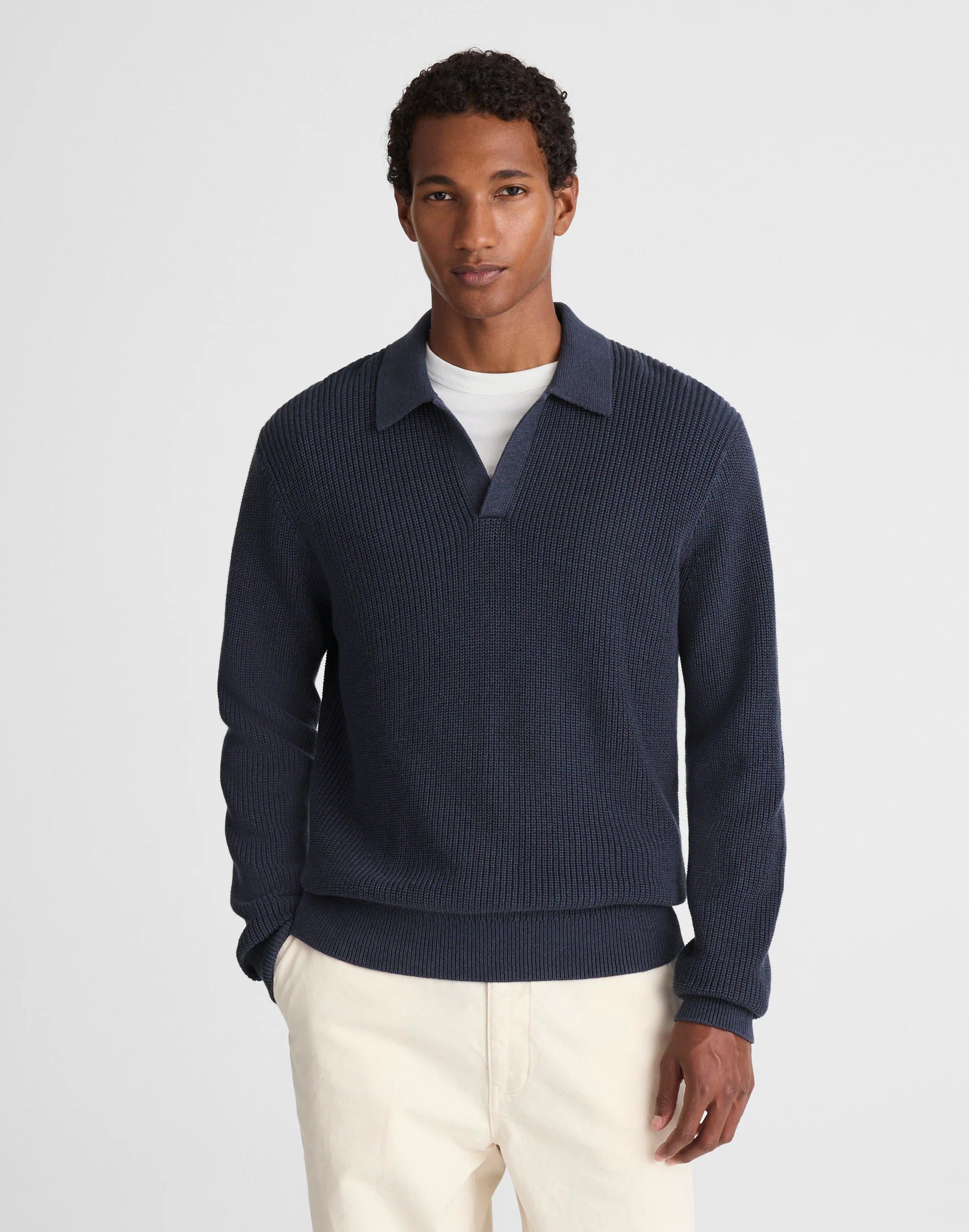 Shaker-Stitch Sweater Polo | Madewell
