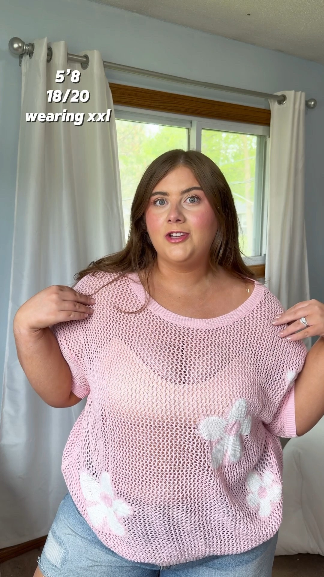 plus size girls know the struggle of finding crochet tops that don’t fit weird 😭🌸 this one is oversized, breathable, chunky arm approved & SO cute for summer

Wearing a size xxl in top and 22 in shorts

#LTKootd #LTKSaleAlert #LTKPlusSize