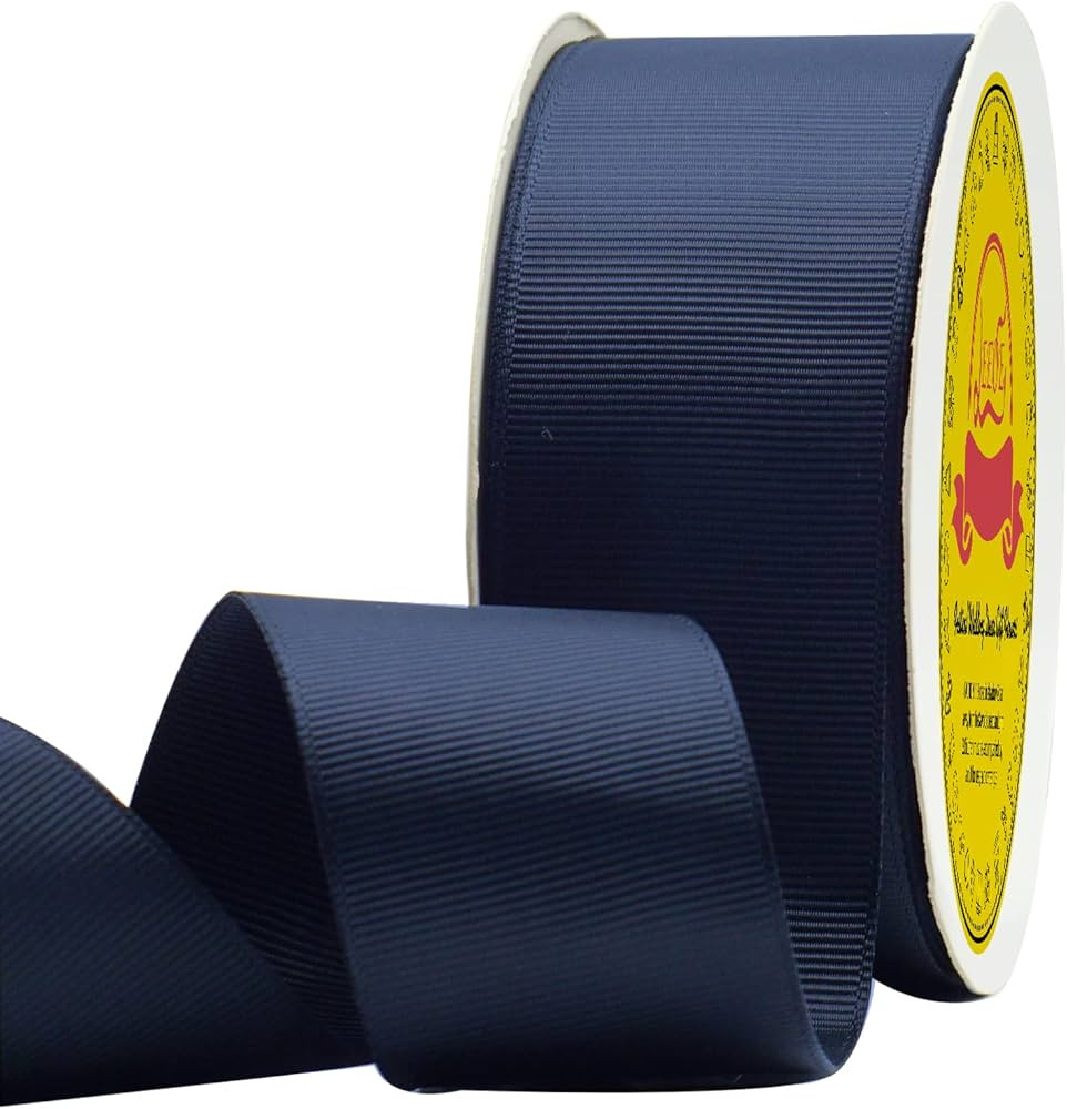 Navy Blue Grosgrain Ribbon 1-1/2 inch X 25 Yards Navy Blue Ribbon for Gift Package Wrapping Wreat... | Amazon (US)