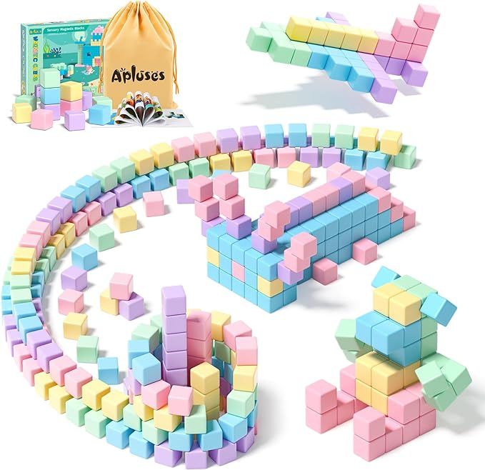 45PCS Magnetic Blocks - Toddler Girl Toys, Magnet Building Blocks, STEM Sensory Outdoor Autism To... | Amazon (US)