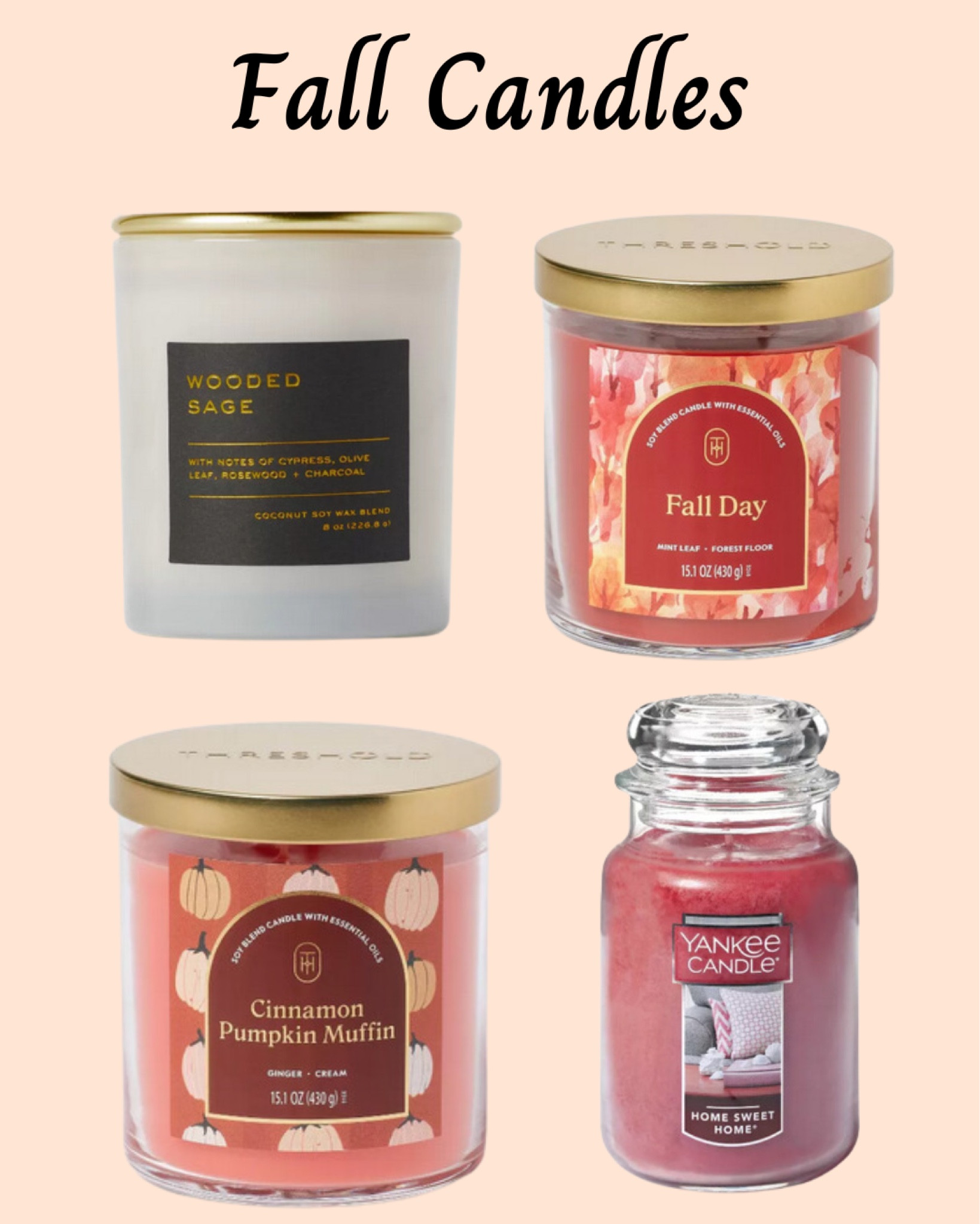 Check out these great fall candles at Target!

Target, home decor, candle, candles, fall candle, fall candles, autumn candles, autumn candle, fall home, autumn home, pumpkins 


#LTKautumn #LTKfamily #LTKgiftguide