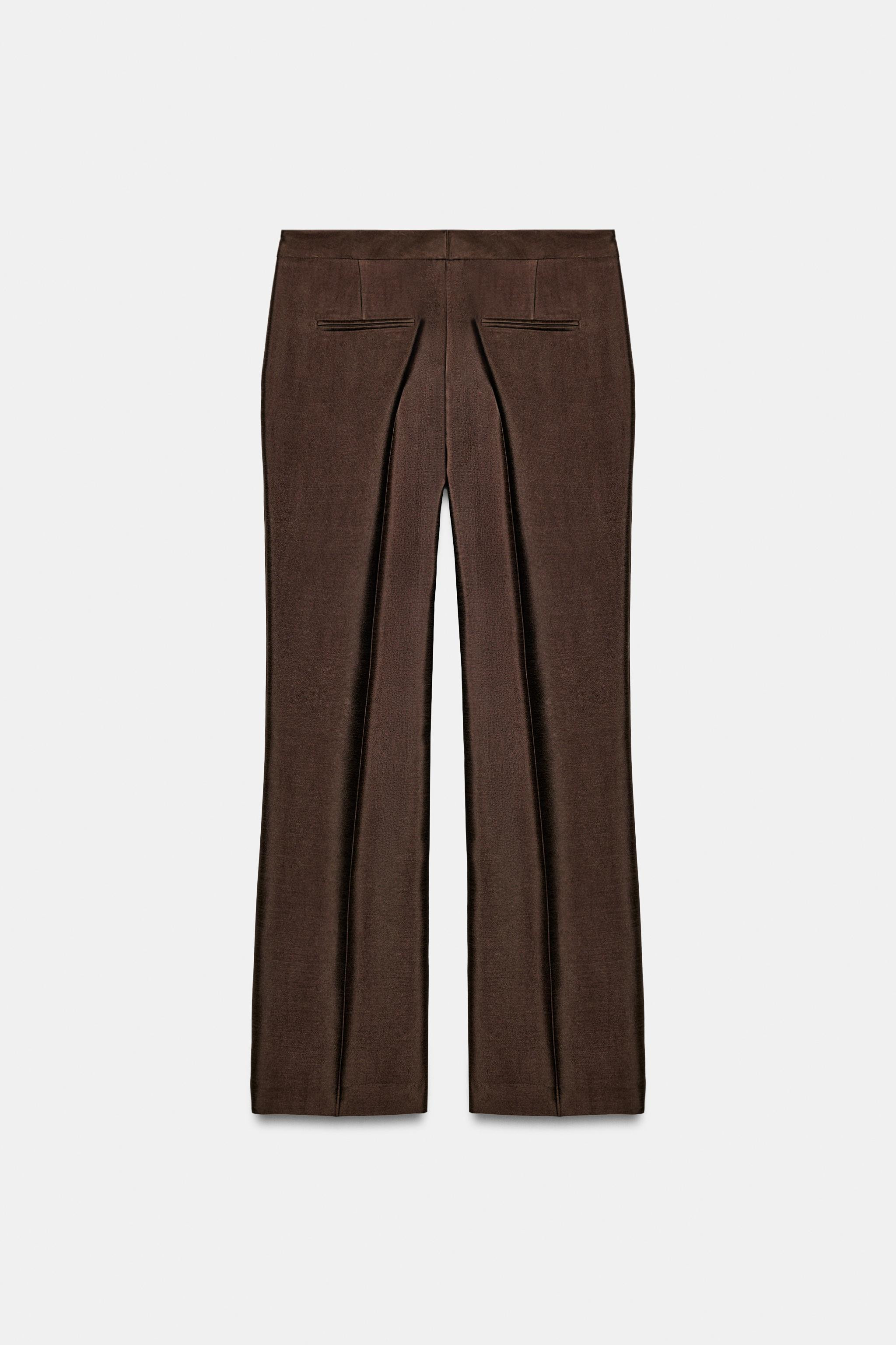SATIN SLIM FIT PANTS | Zara US