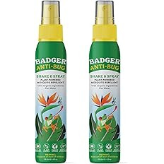 Badger Bug Spray, Family Friendly All Natural Mosquito Repellent w/Organic Essential Oils, Great ... | Amazon (US)