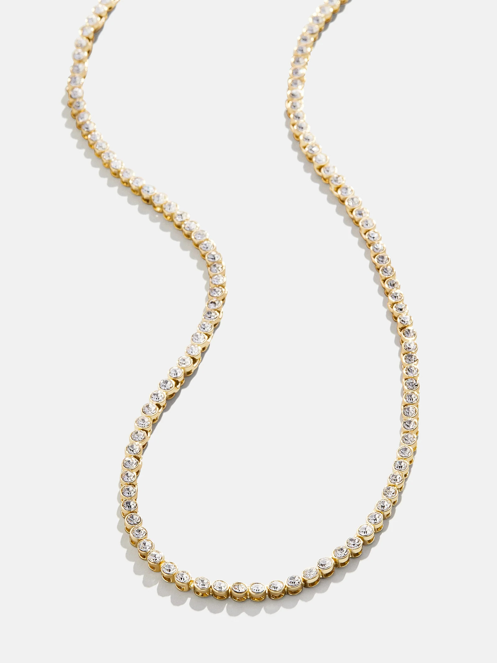 Amanda Tennis Necklace - Clear/Gold | BaubleBar (US)