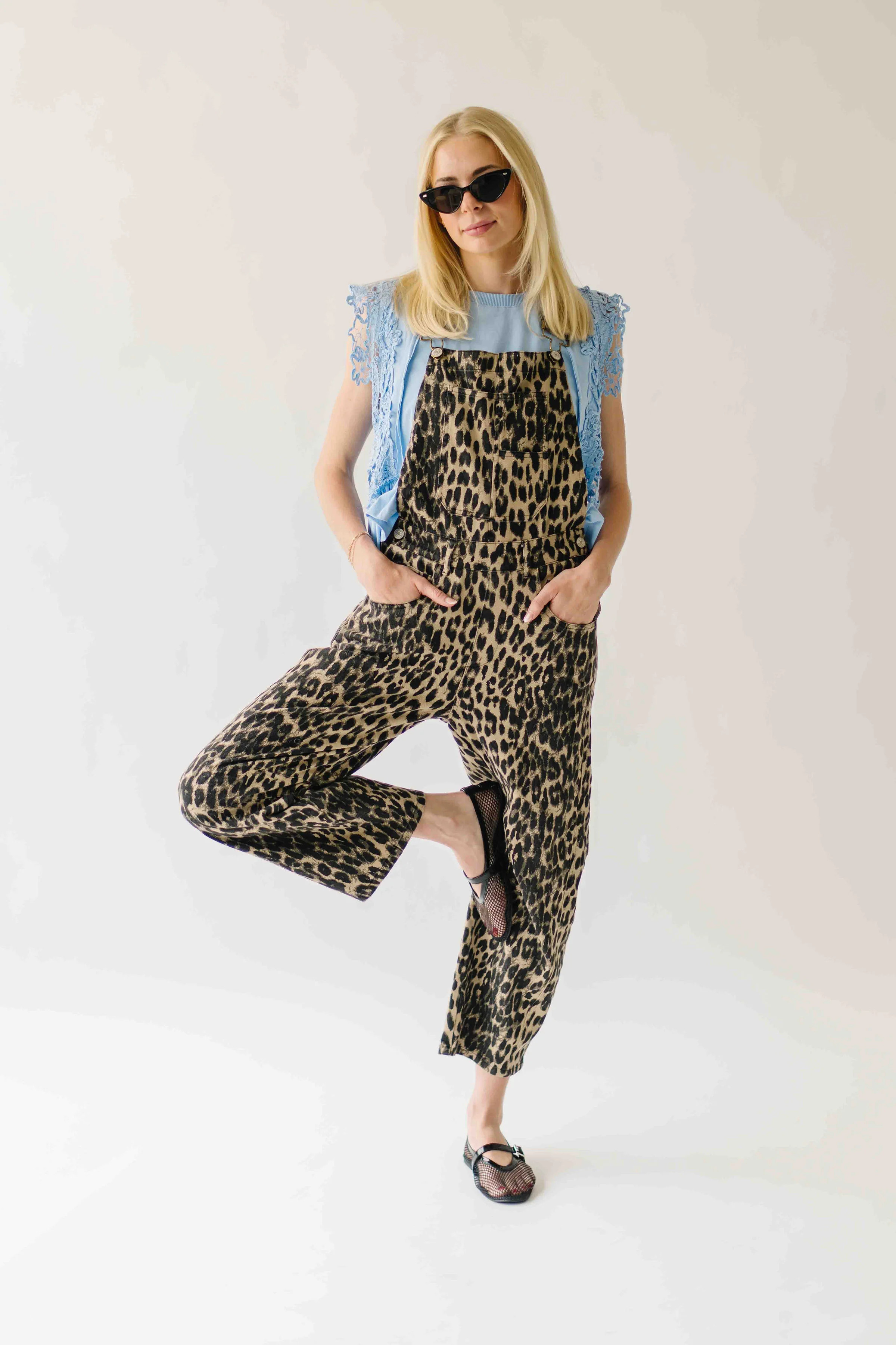 The Harker Barrel Overalls in Leopard Large | Piper & Scoot