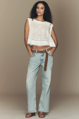 Pilcro Reworked Mid-Rise Relaxed Straight-Leg Jeans | Anthropologie (US)