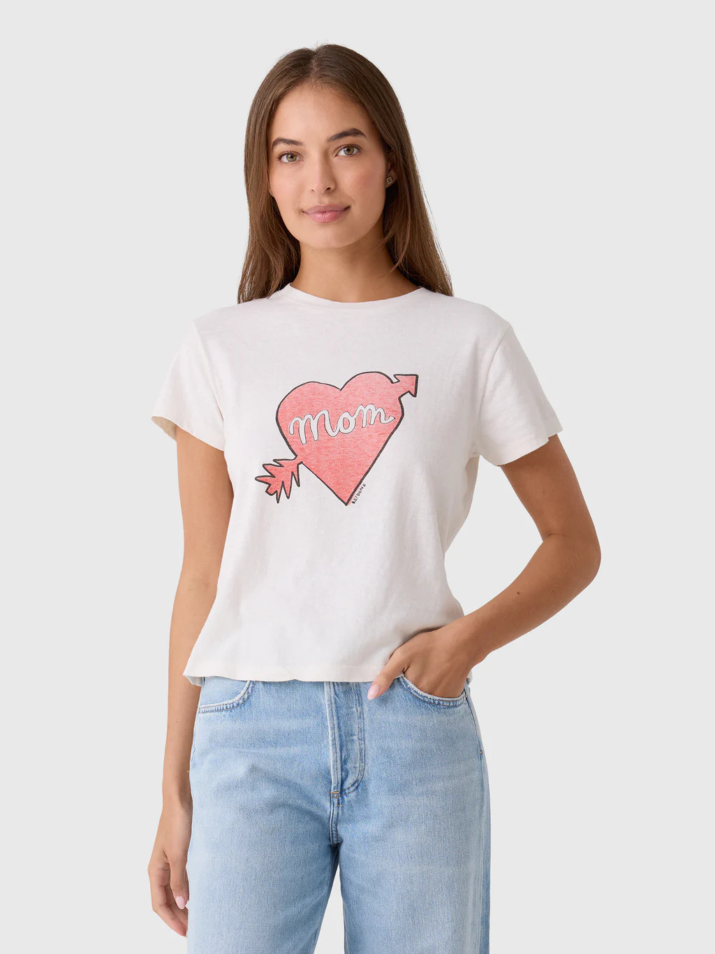 Re/Done Women's Mom Classic Tee | Saint Bernard