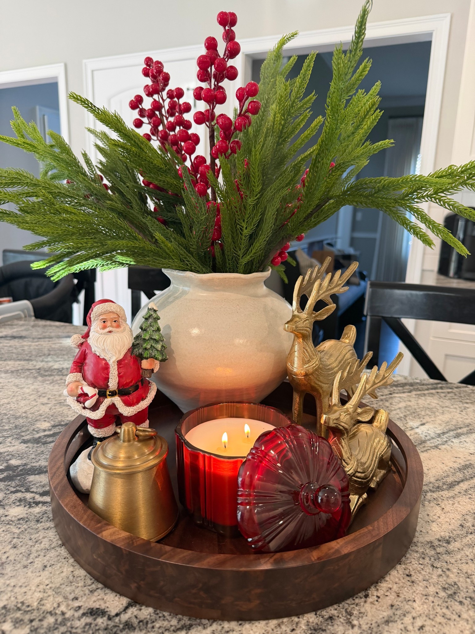Simple classic Christmas centerpiece styling ❤️

#LTKSeasonal #LTKHoliday #LTKHome