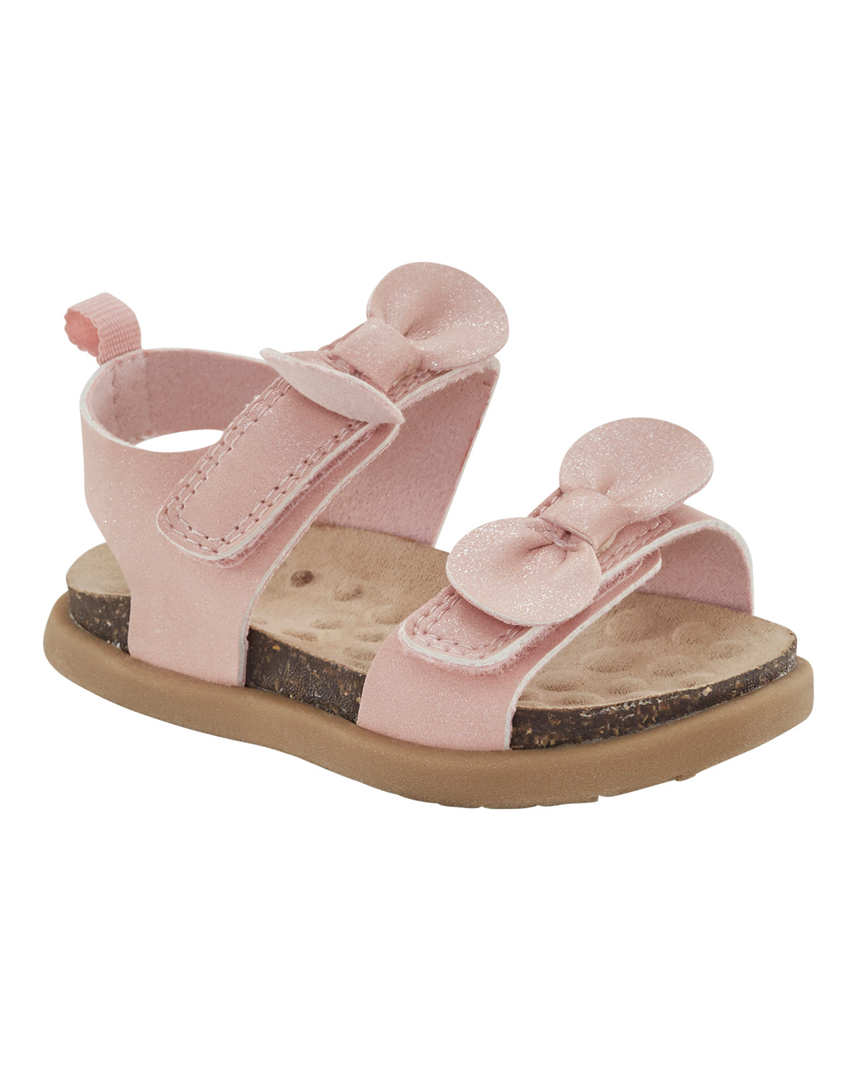 Baby Every Step® First Walker Bow Faux Cork Sandals - Pink - Carter's | Carter's | Carter's Inc