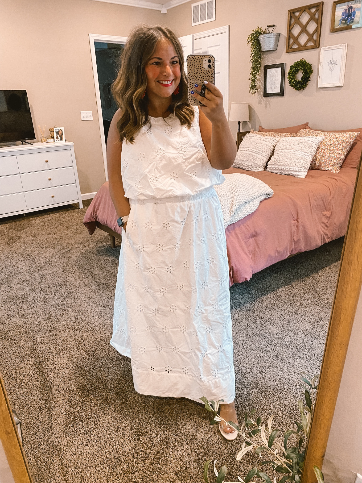 Such a sweet & feminine set from Target. I love the eyelet details!

heels: fit true to size // wearing a 5
skirt: fits oversized // wearing a large
top: fits WAY oversized // wearing a large

#LTKFindsUnder100 #LTKStyleTip #LTKFindsUnder50