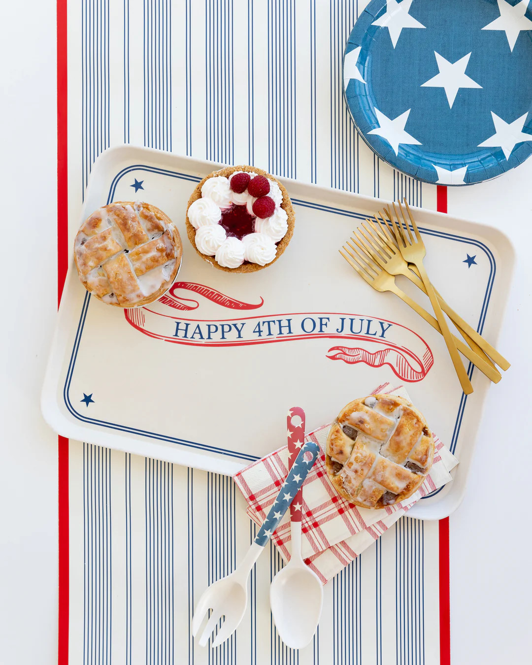 Happy 4th of July Reusable Bamboo Serving Tray | My Mind's Eye