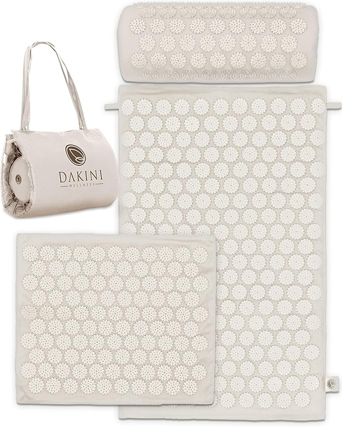 Acupressure Mat and Pillow Set with Extra Mini Accupressure Massage Mat - Acupuncture Mat Full Bo... | Amazon (US)