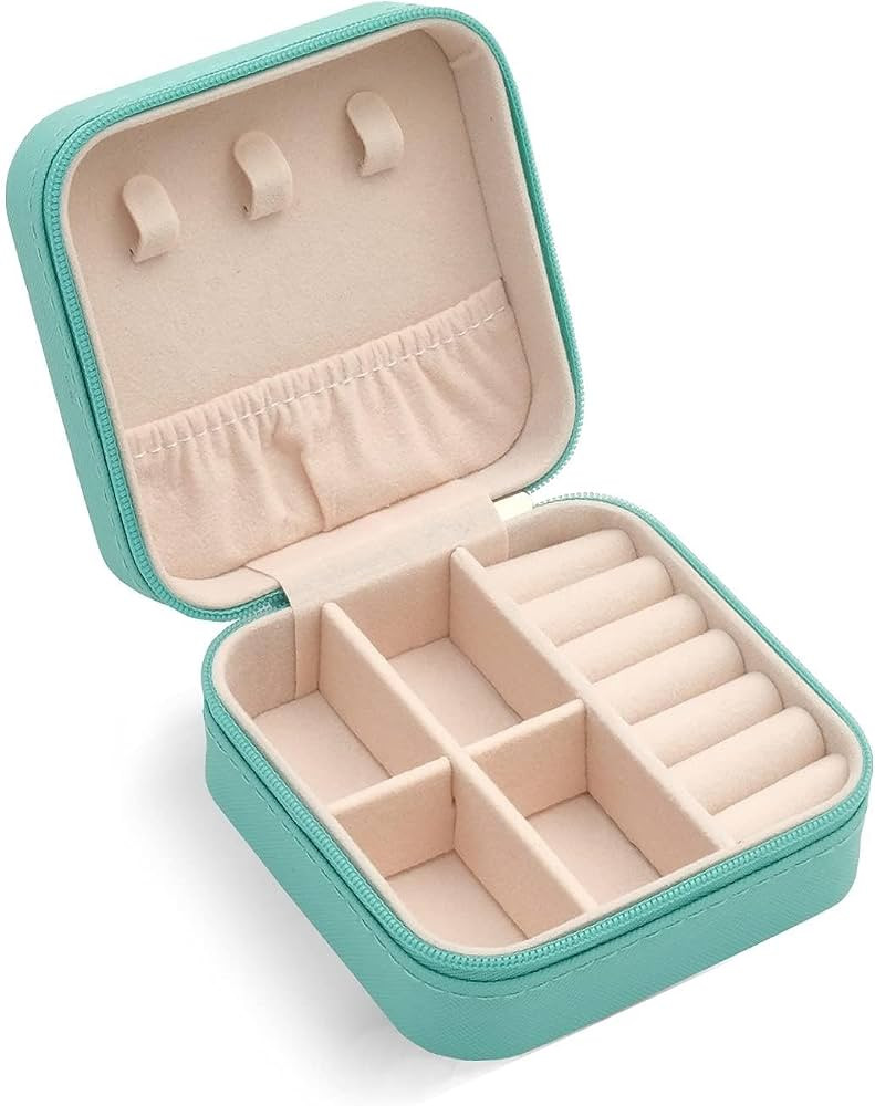 TRODANCE Mini Jewelry Travel Case, Small Portable Jewellry Organizer Box Portable Display Storage... | Amazon (US)