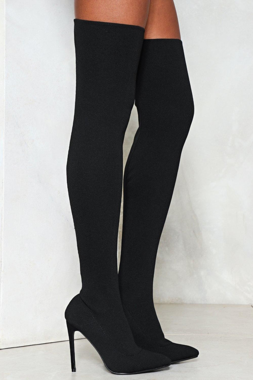 Womens Hidden Talent Thigh-High Boot - Black | NastyGal (US & CA)