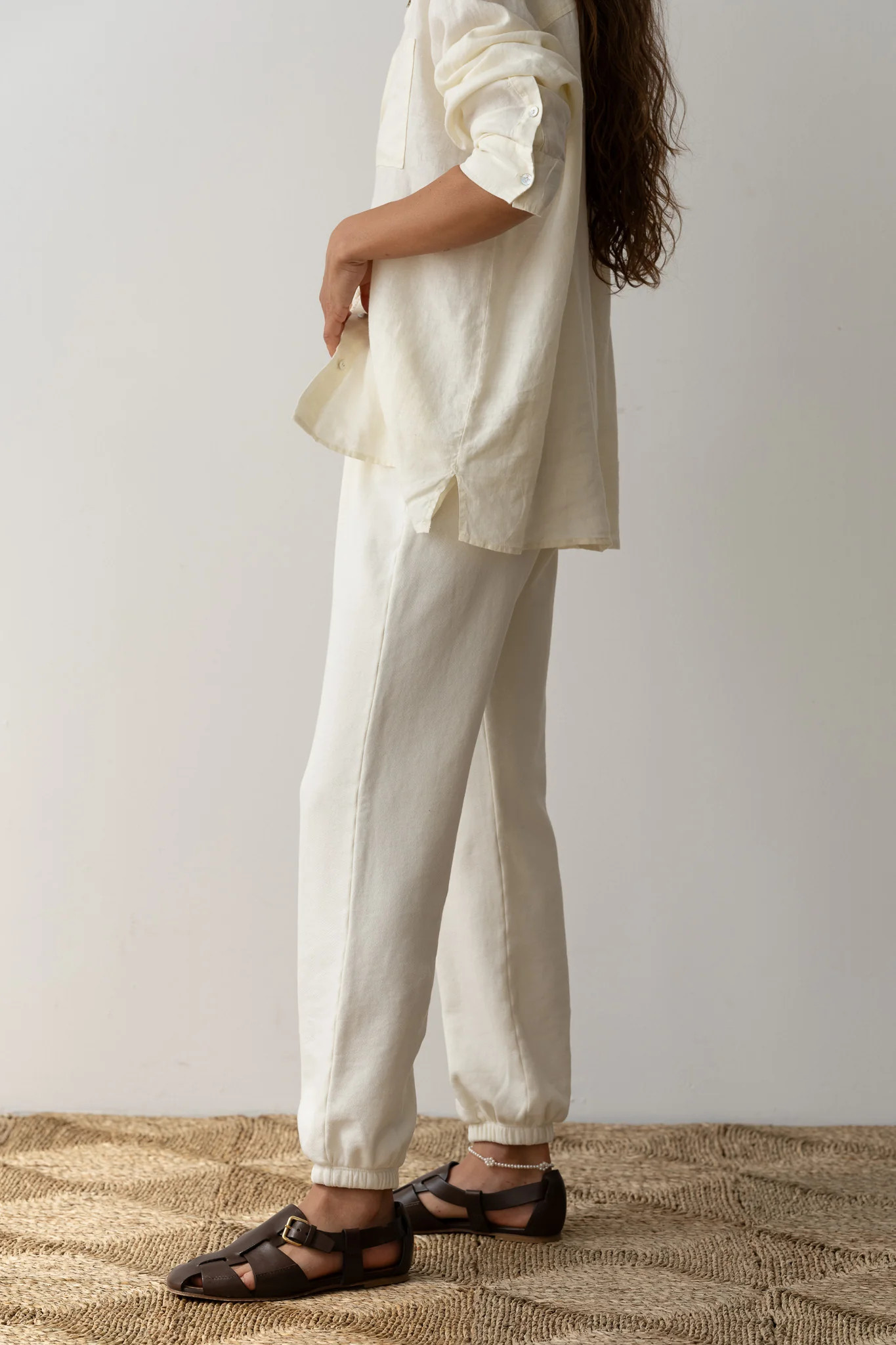 The Eco Terry Sweatpants Creme | DONNI.