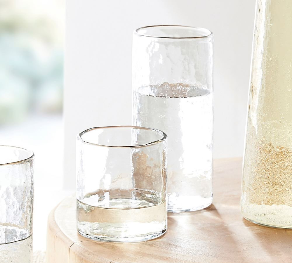 Handmade Hammered Drinking Glasses | Pottery Barn (US)