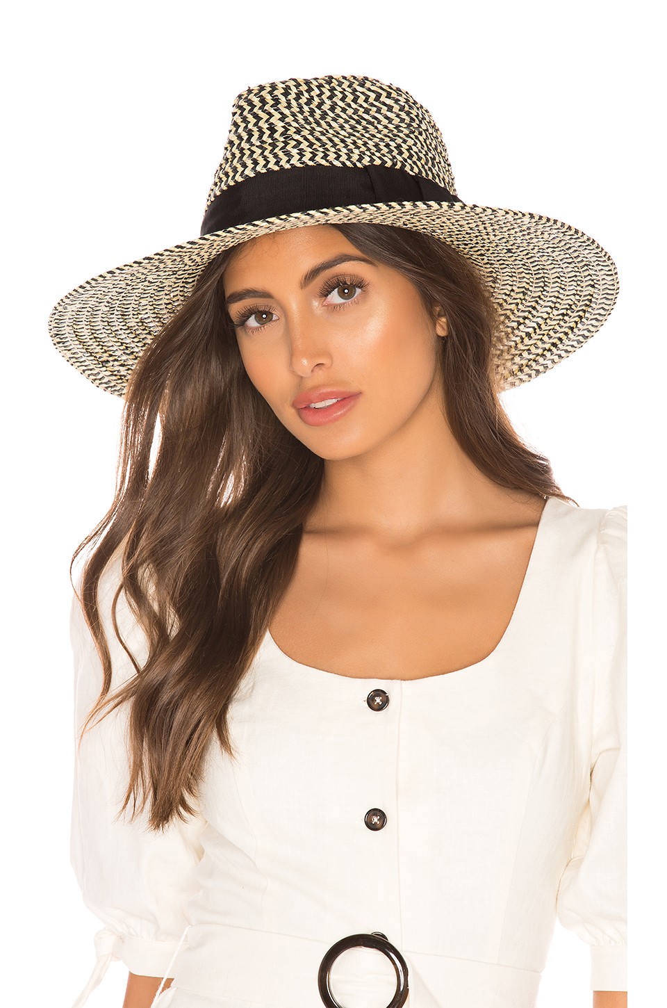 Joanna Hat in Black & Cream | Revolve Clothing (Global)